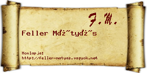 Feller Mátyás névjegykártya