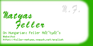 matyas feller business card